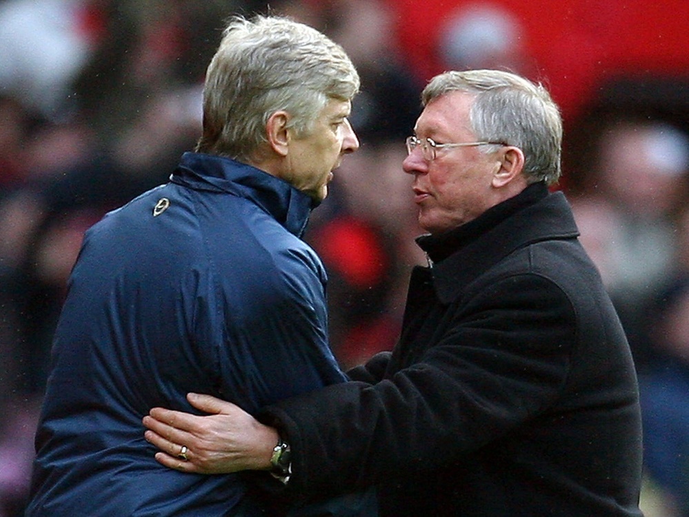 Neu in der Hall of Fame: Wenger (l.) und Ferguson (r.) (Foto: AFP/SID/PAUL ELLIS)