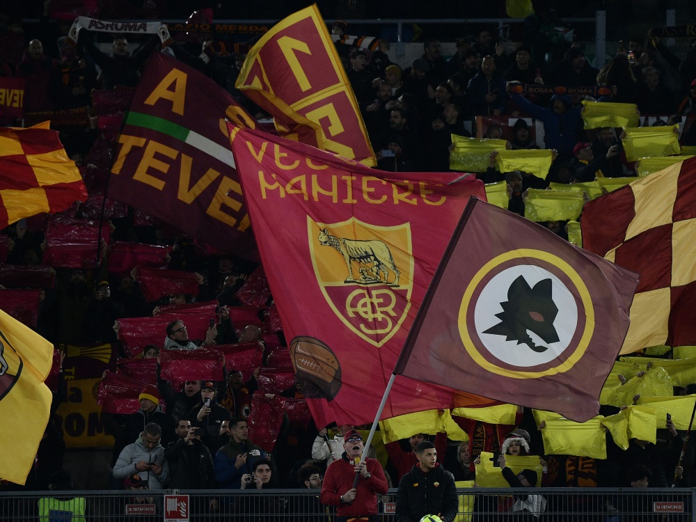 AS Rom-Fans nicht in Rotterdam zugelassen (Foto: AFP/SID/FILIPPO MONTEFORTE)