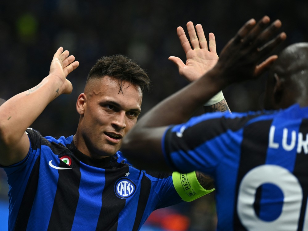 Lautaro Martinez erzielte den Siegtreffer für Inter (Foto: AFP/SID/GABRIEL BOUYS)