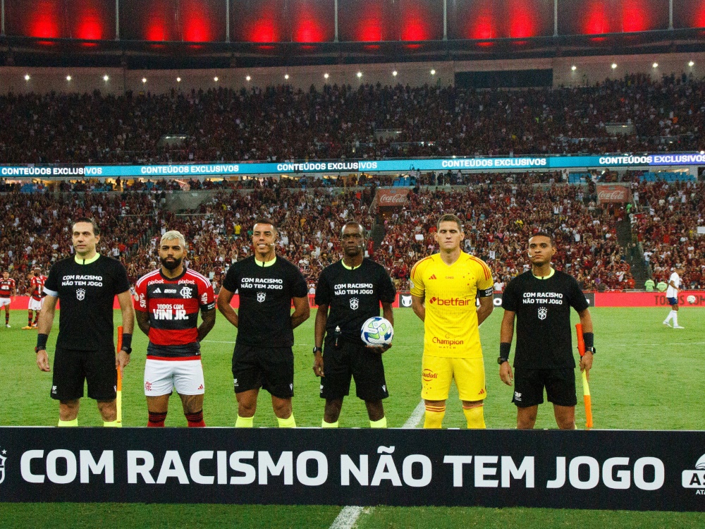 Der CR Flamengo positioniert sich gegen Rassismus (Foto: IMAGO/Erica Martin/IMAGO/Erica Martin/SID/Erica Martin)