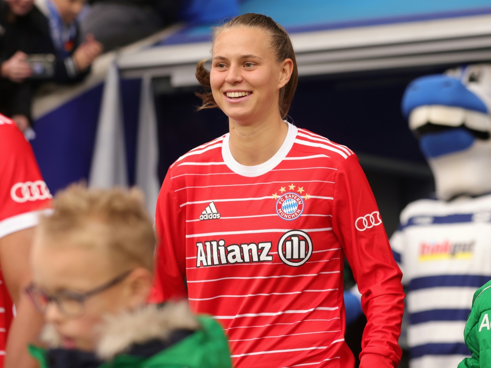 Klara Bühl und der FC Bayern stehen vor dem Titelgewinn (Foto: FIRO/FIRO/SID)