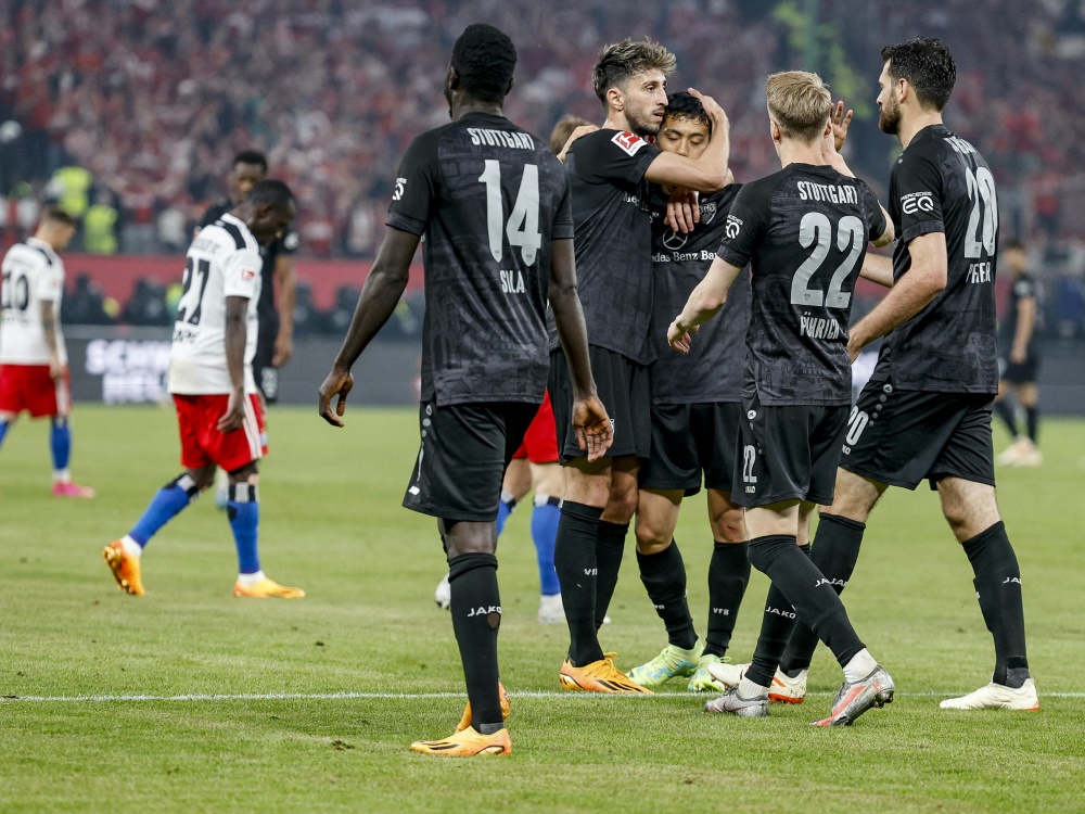 Sieg in der Relegation: Stuttgart bleibt erstklassig (Foto: AFP/SID/AXEL HEIMKEN)