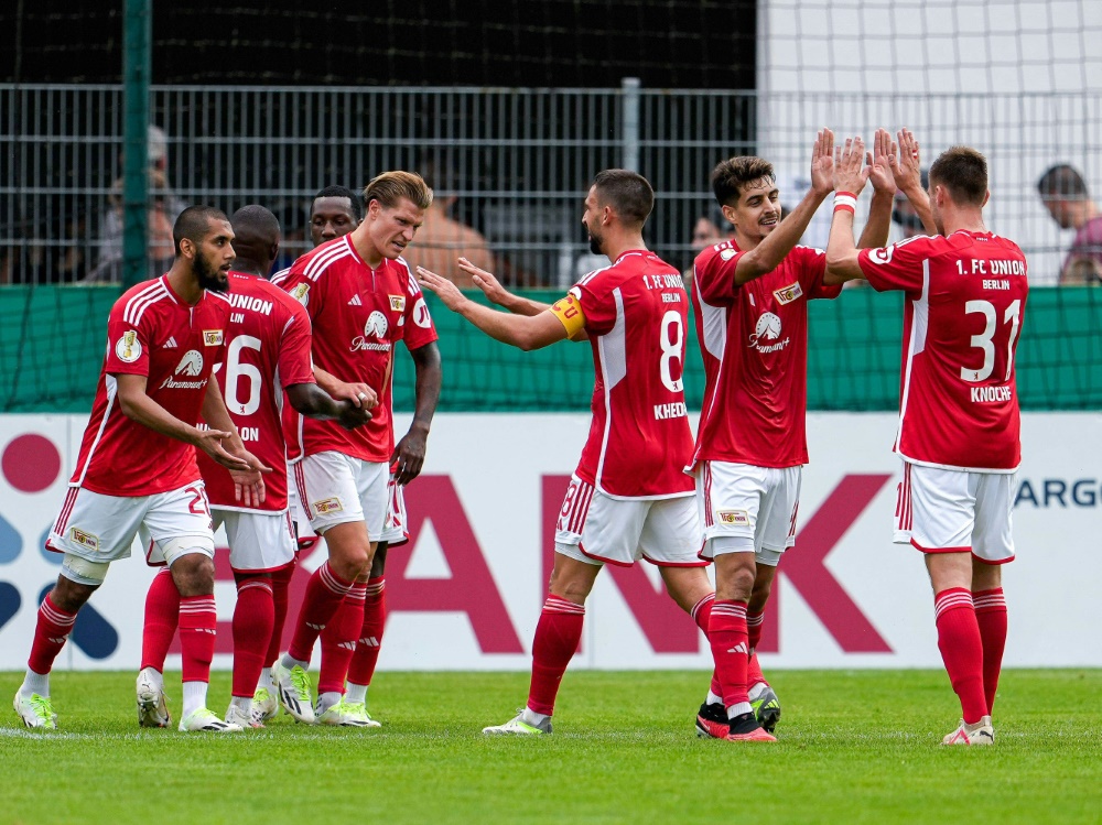 Union zieht in die zweite Runde des DFB-Pokal ein (Foto: IMAGO/foto2press/Oliver Zimmermann/IMAGO/foto2press/Oliver Zimmermann/SID)