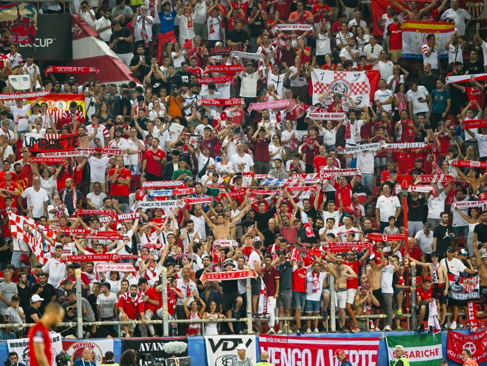 Keine Ramos-Fürsprecher: die Ultras des FC Sevilla (Foto: FIRO/FIRO/SID)