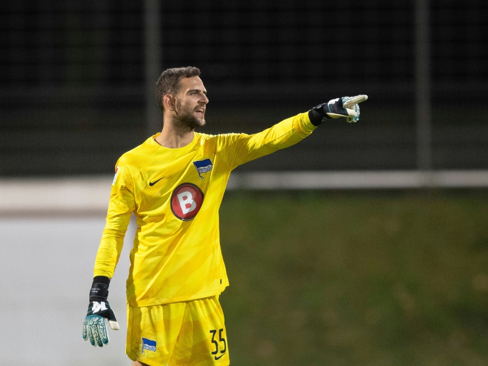 Gersbeck darf wieder für Hertha BSC spielen (Foto: IMAGO/IMAGO/SID/Sebastian Räppold/Matthias Koch)