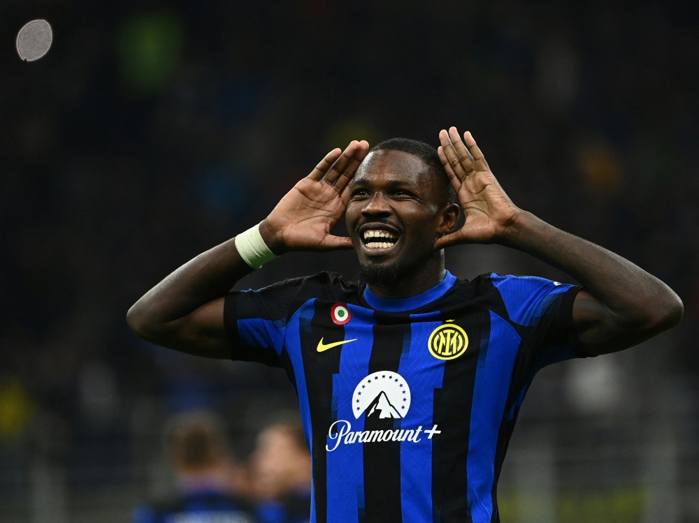 Thuram entscheidet das Spiel für Inter (Foto: AFP/SID/ISABELLA BONOTTO)
