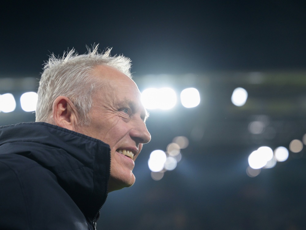 Freiburg-Coach Streich hat großen Respekt vor Lens (Foto: AFP/SID/Sascha Schuermann)