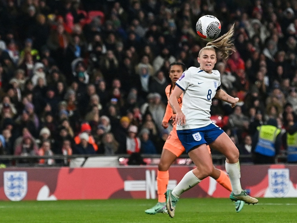 Georgia Stanway im Spiel gegen die Niederlande (Foto: AFP/SID/GLYN KIRK)