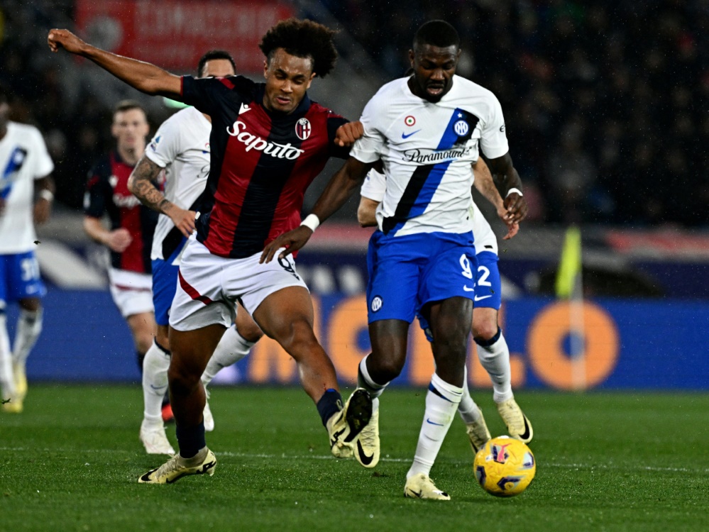 Inter entschied das umkämpfte Spiel in Bologna für sich (Foto: AFP/SID/GABRIEL BOUYS)
