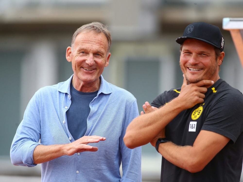 BVB-Boss Watzke (l.) und Trainer Terzic (Foto: IMAGO/Jan Huebner/IMAGO/Jan Huebner/SID/IMAGO/Michael Taeger)