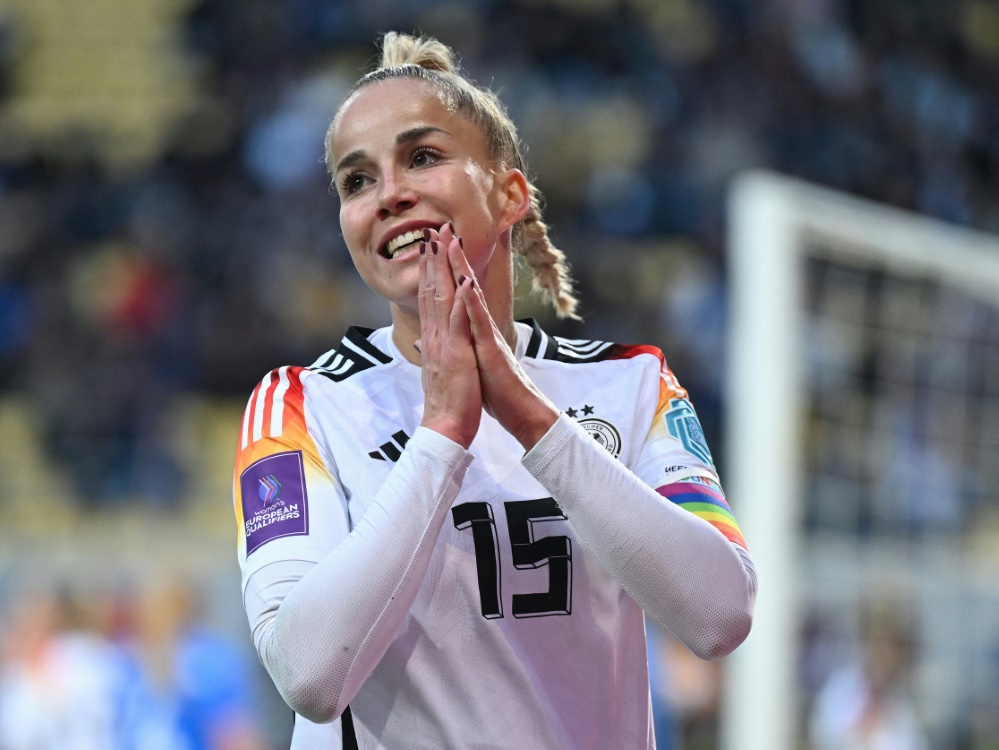Giulia Gwinn freut sich auf die nächsten Spiele (Foto: AFP/SID/INA FASSBENDER)