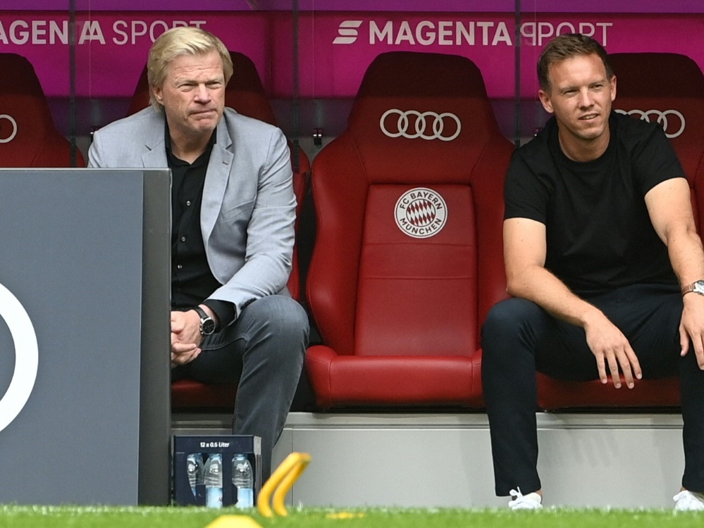Kahn und Nagelsmann arbeiteten zusammen in München (Foto: AFP/SID/CHRISTOF STACHE)