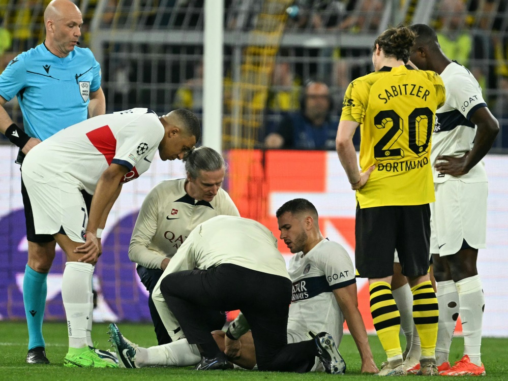 Verletzte sich gegen den BVB: Lucas Hernandez (Foto: AFP/SID/INA FASSBENDER)