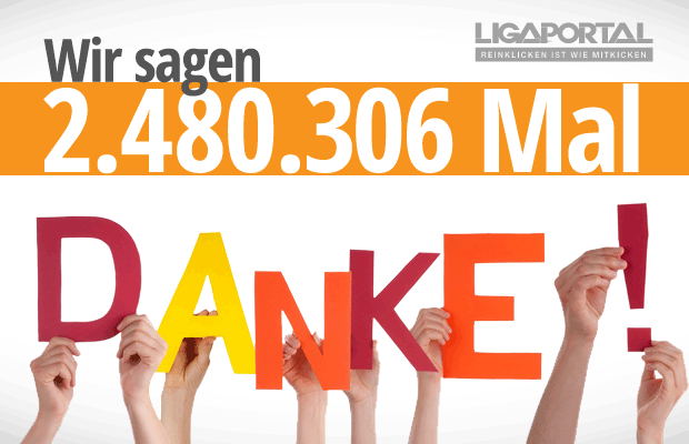 ligaportal.at sagt 2.480.306 Mal danke für die Besuche im Monat Mai 2014
