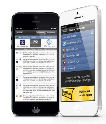 ligaportal.at Live-Ticker App - jetzt in der neuen Version auch für dein iPhone